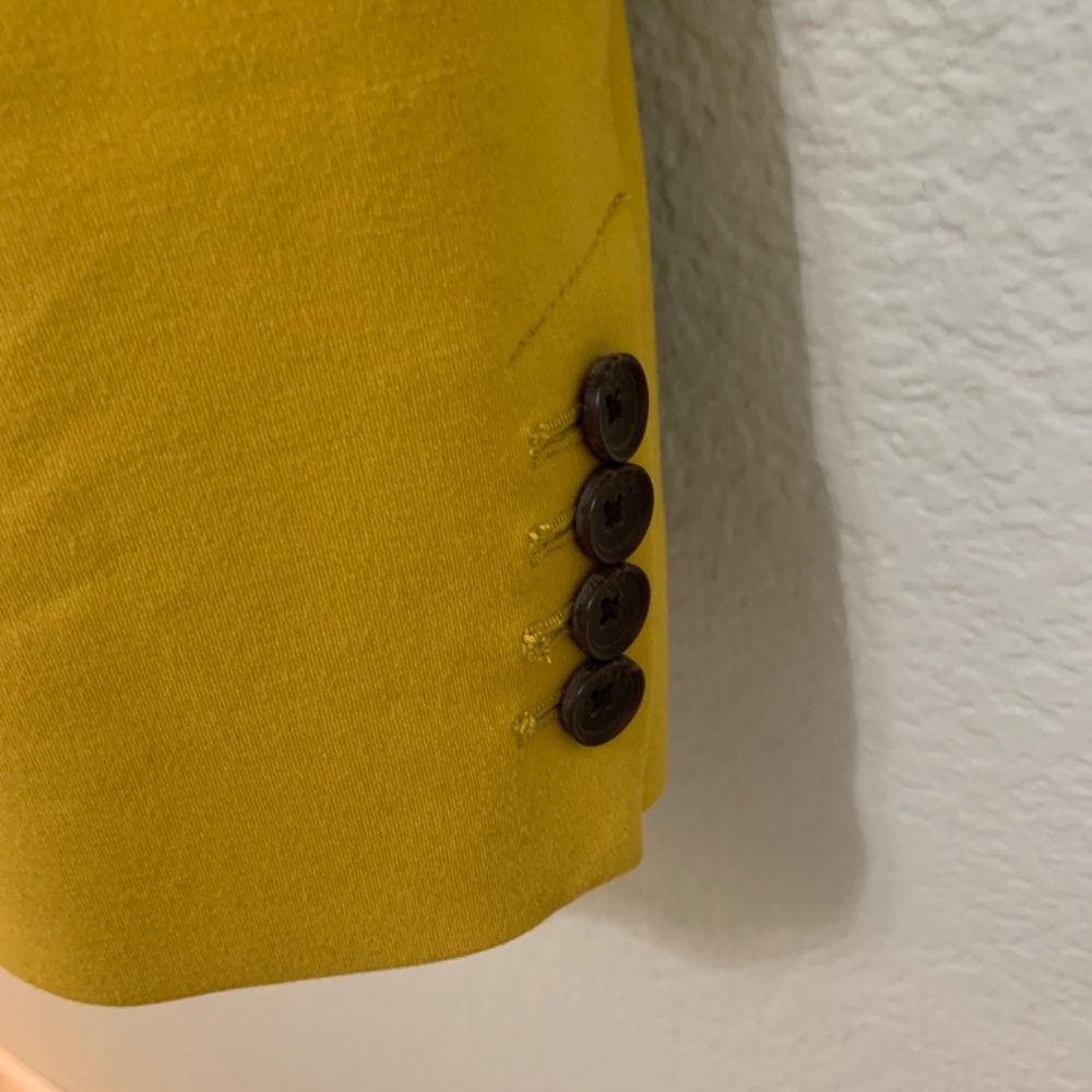 Boden Women's US Size 12R Mustard Yellow Stretch Jersey Blazer Office Career - Picture 8 of 14